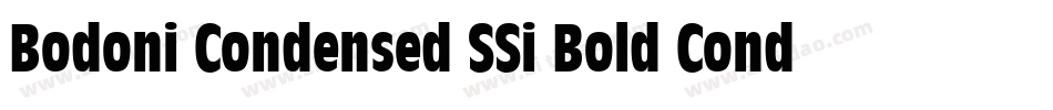 Bodoni Condensed SSi Bold Condensed字体转换
